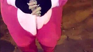 Mature Woman In Costume Walks Streets Of Lima