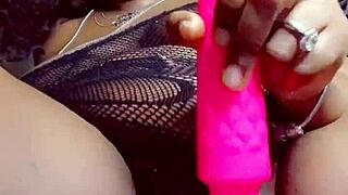 sc nani galore shows off her shaved pussy on webcam, getting assfucked by black friend