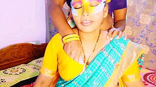 indian lesbian aunty in saree seduces daughter-in-law with dirty talk, big natural tits, and beautiful romance