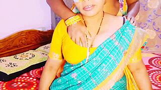 indian lesbian aunty in saree seduces daughter-in-law with dirty talk, big natural tits, and beautiful romance