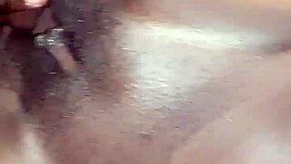 She Enjoys The Monster Black Cock In Her Shaved Pussy