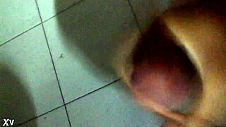 Intense rapid masturbation session builds to explosive climax