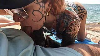 Watch these naughty girls licking pussy and getting double penetrated in a homemade orgy on the deserted beach