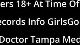 I felt the nurse tickle my shaved pussy during the tanned physical