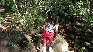 I lick all the cum off sugardaddy's cock on a secret beach after our hike 😏