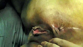 First time of my wife with this black boy after condom broke he cum on her pussy while i suck