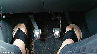 nylon feet and toe separators in the car