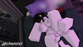 Fucking emo whore with big tits and ass in new condo, deepthroat and riding