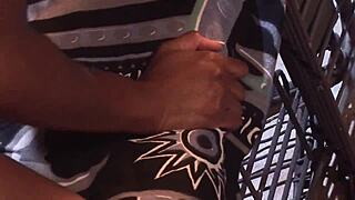 cocoa shanelle ebony brunette woman teases