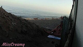 I'm Flashing Cock To Stepdaughter On Public Beach, She Helps Cum In Front Of Everyone