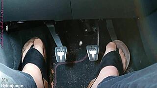 nylon feet and toe separators in the car
