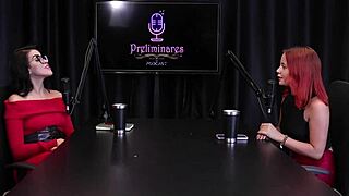 Bruna ferrari discusses anal fetish projects with husband in sheer red lingerie