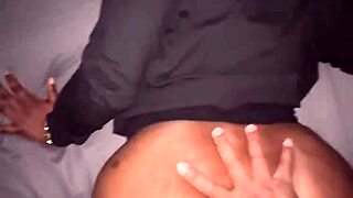 brea bends over for doggystyle creampie, big phat chocolate ass pov.