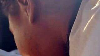 Ebony swallows big dick cum