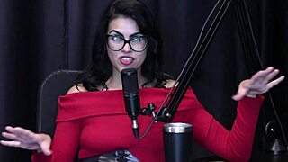 Bruna ferrari discusses anal fetish projects with husband in sheer red lingerie