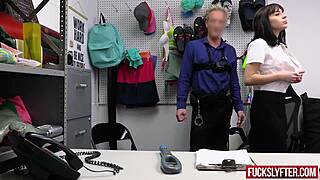 Repressed thief hiding a perfume bottle in a drawer