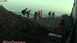 I'm Flashing Cock To Stepdaughter On Public Beach, She Helps Cum In Front Of Everyone