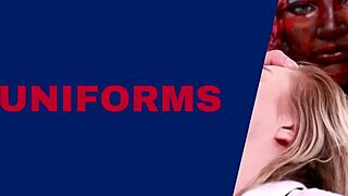 British Nurse Delivers Sloppy Oily Handjob to Her Patient Until He Cums Hard! She Swallows Every Drop in Uniform Fetish Action.