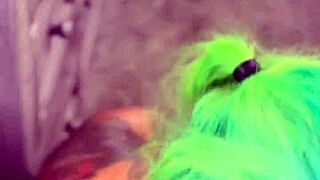 Ghetto ass head throat training with ball licking