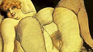 Oh wow, these vintage erotic drawings show big tits and asses in retro antique style – so intriguing! 😍🖼️