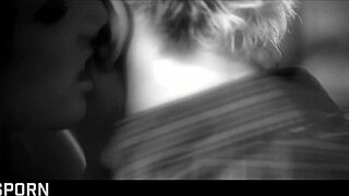 i cum on big tits during sensual blowjob with brunette milf couple