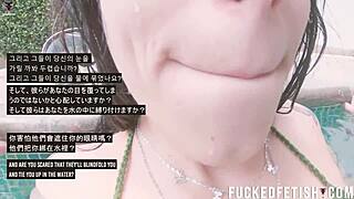 helen star submits with oral and vibrator underwater