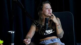 Flor De Damiana Performs Sensual Stripper Show Revealing Breasts And Discussing Virginity Loss.