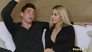 Kinky Housewife Blows Visitor in Kitchen