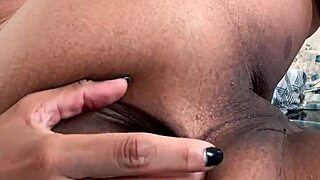 chubby trans teasing with huge dildo! 😈