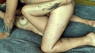 mutual masturbation with busty stepsister, then fucking her tight hairy pussy