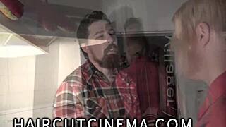 Shaved Woman Bound In Domination Scene