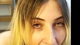 Blonde gives intense POV blowjob to lucky stepdad 😘