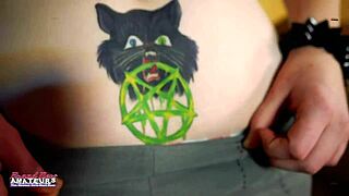 inked marcie dildo fucks in lingerie