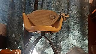 Shaving the monster cock with care