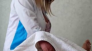 Beautiful Masseuse Shocked By Client's Huge Horny Cock During Massage