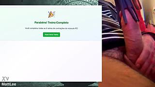 Intense exercise session showcasing a strong, fat, powerful 19 cm cock that lasts hours without cumming in this homemade POV.