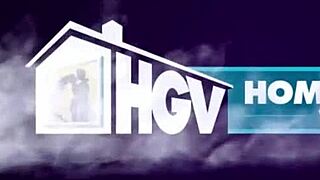 Ebony Mara Luv gets pussy play and hard fucking in lingerie and fishnets