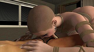 big breast bald bdsm slave sucks a small 18+ cucks cock and pisses from behind