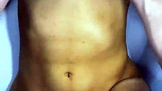 The stepdad and girlfriend's best friend shared a naughty laugh in the kitchen, then kissed passionately.