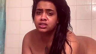 fresh face whore licks pussy and fucks wet in shower