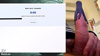 Intense exercise session showcasing a strong, fat, powerful 19 cm cock that lasts hours without cumming in this homemade POV.