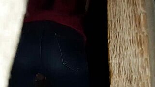 I caught this brunette stranger masturbating in her jeans in an abandoned spot, and she orgasmed wildly!