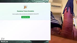 Intense exercise session showcasing a strong, fat, powerful 19 cm cock that lasts hours without cumming in this homemade POV.