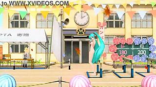 Oh man, Hatsune Miku goes full nude in this Project Diva mod with her big tits goddess vibe 😍