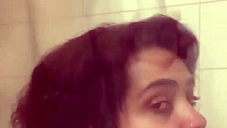 fresh face whore licks pussy and fucks wet in shower