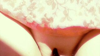 Mature Woman's Pleasurable Bags in Exhibitionist Setting.