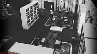 wife cheats with stranger at library... bookworm gets fucked on security cam.