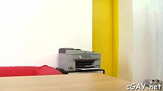 Lubricous irrumation contest for gay studs.