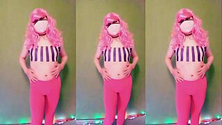 maddy diamond, the transsexual whore, uses toys to fuck her ass wet