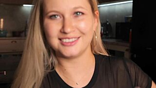 Blonde babe Stella Cardo boldly inserts vibrator into her wet panties for intense pleasure.